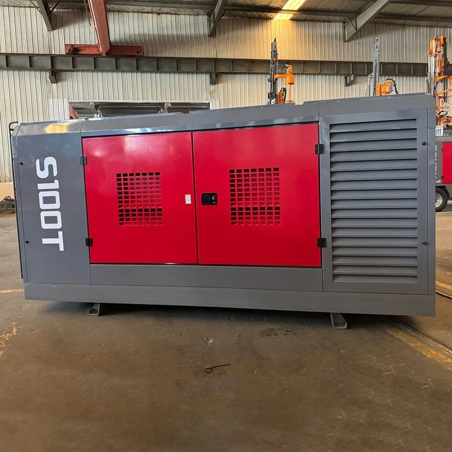 Diesel Engine Mounted Screw Air Compressor for Well Mining